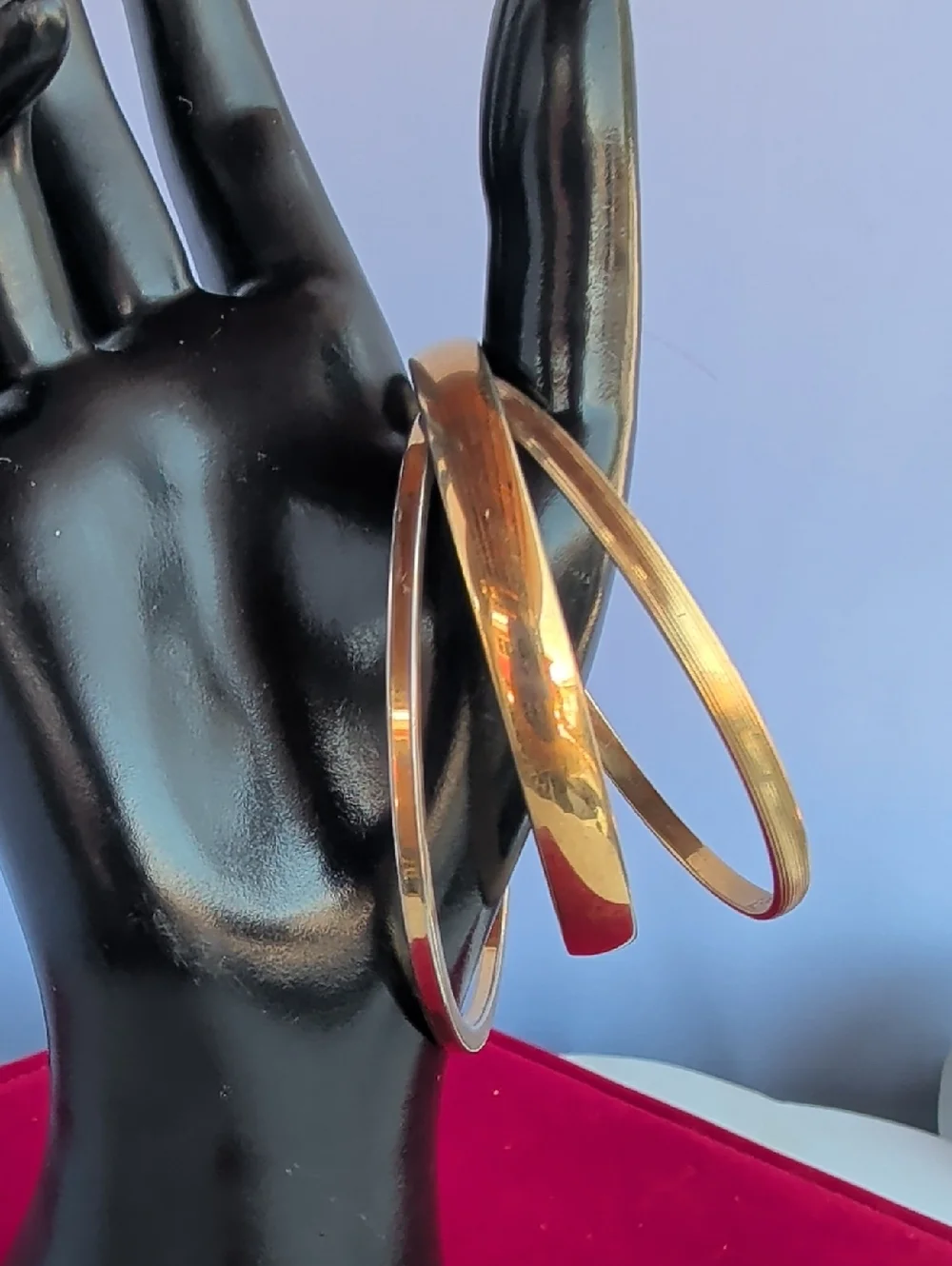 Monet Gold Tone Bangle Bracelet Set 3 Women's